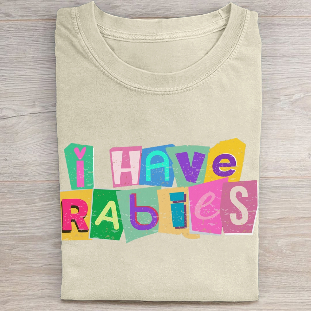 Ransom-Style Collage Letter Graphic Washed Tee 