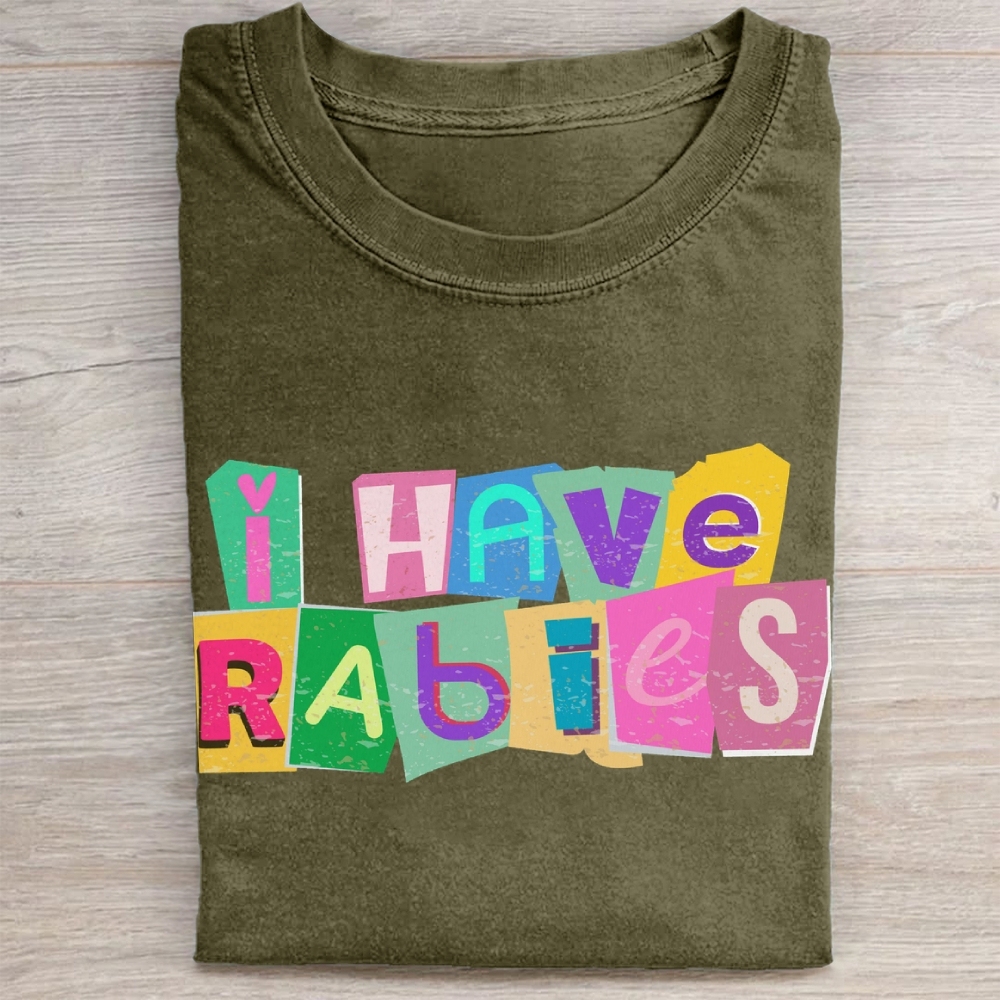 Ransom-Style Collage Letter Graphic Washed Tee 