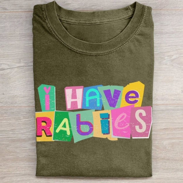 Ransom-Style Collage Letter Graphic Washed Tee 