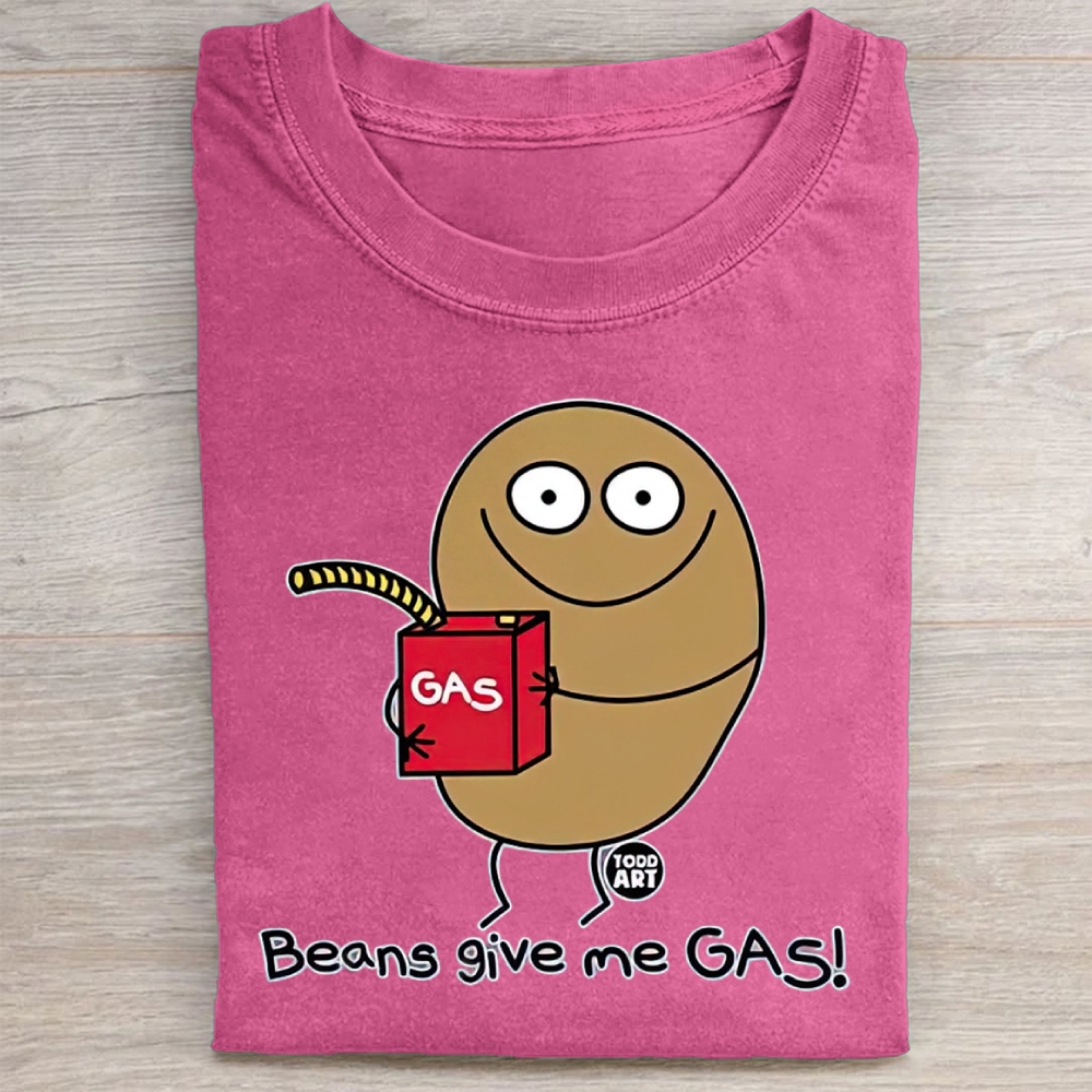 Funny Beans Gas Graphic  Washed Tee 