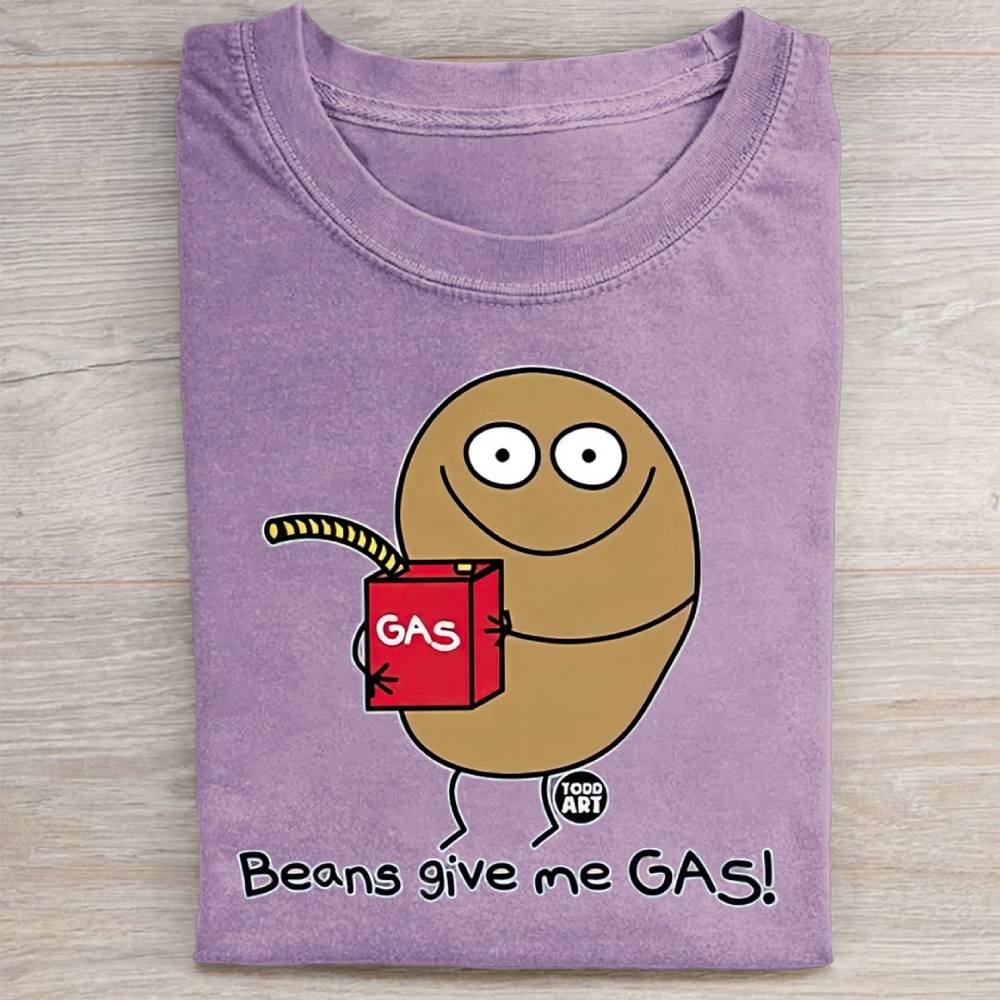 Funny Beans Gas Graphic  Washed Tee 