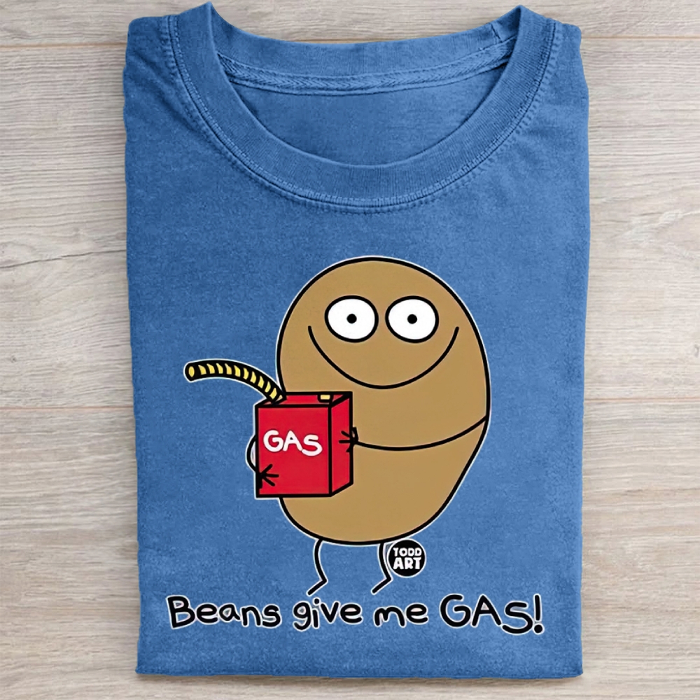 Funny Beans Gas Graphic  Washed Tee 