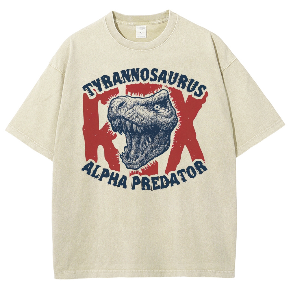"Tyrannosaurus Rex: Alpha Predator" Washed T-Shirt