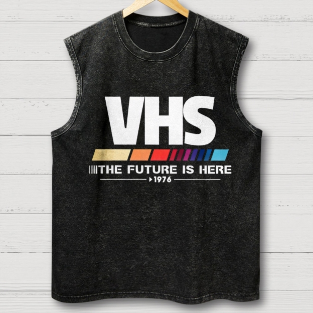 Retro VHS 1976 Graphic Washed Vest