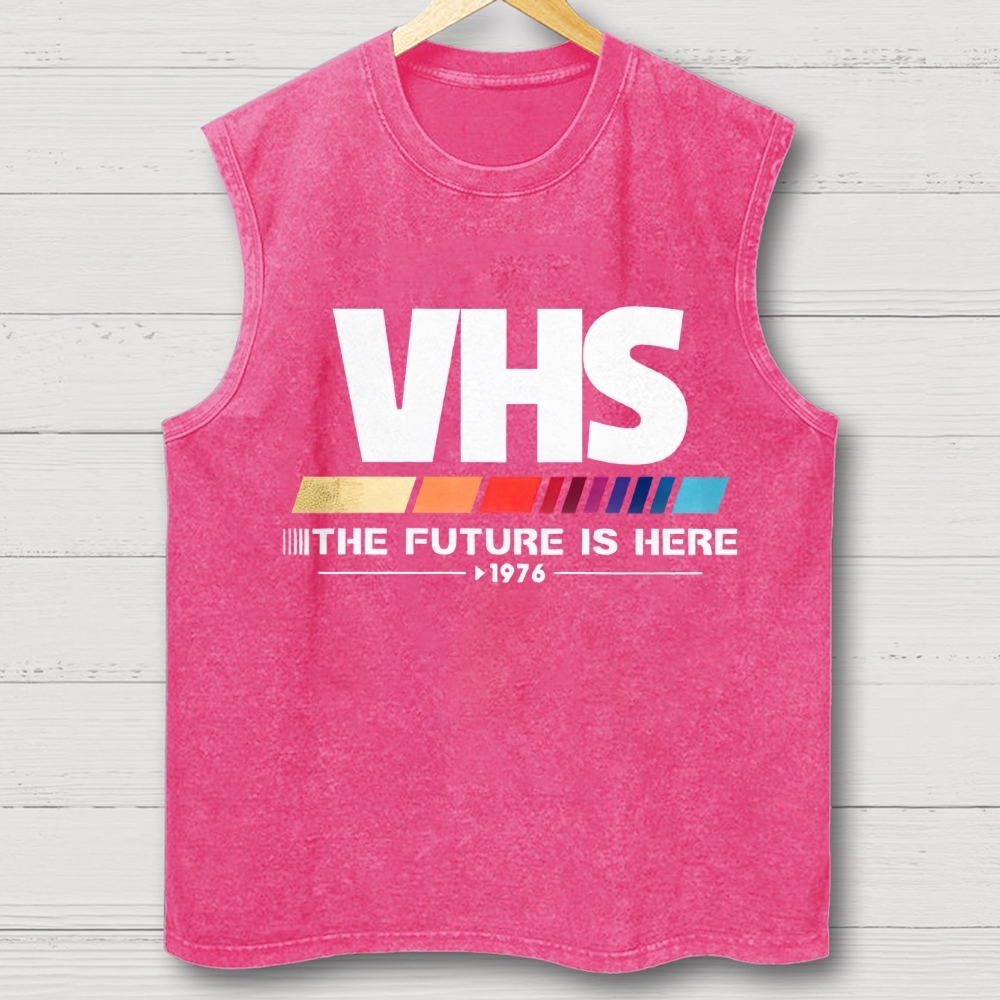 Retro VHS 1976 Graphic Washed Vest