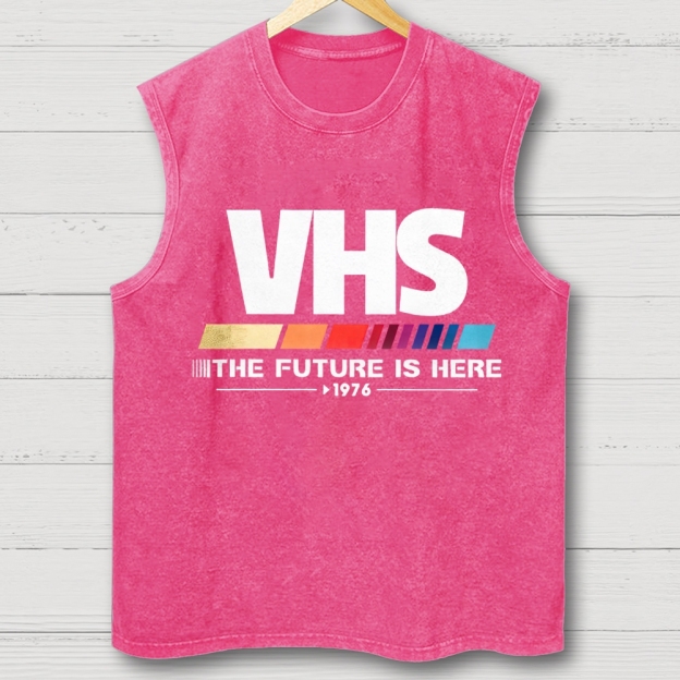 Retro VHS 1976 Graphic Washed Vest