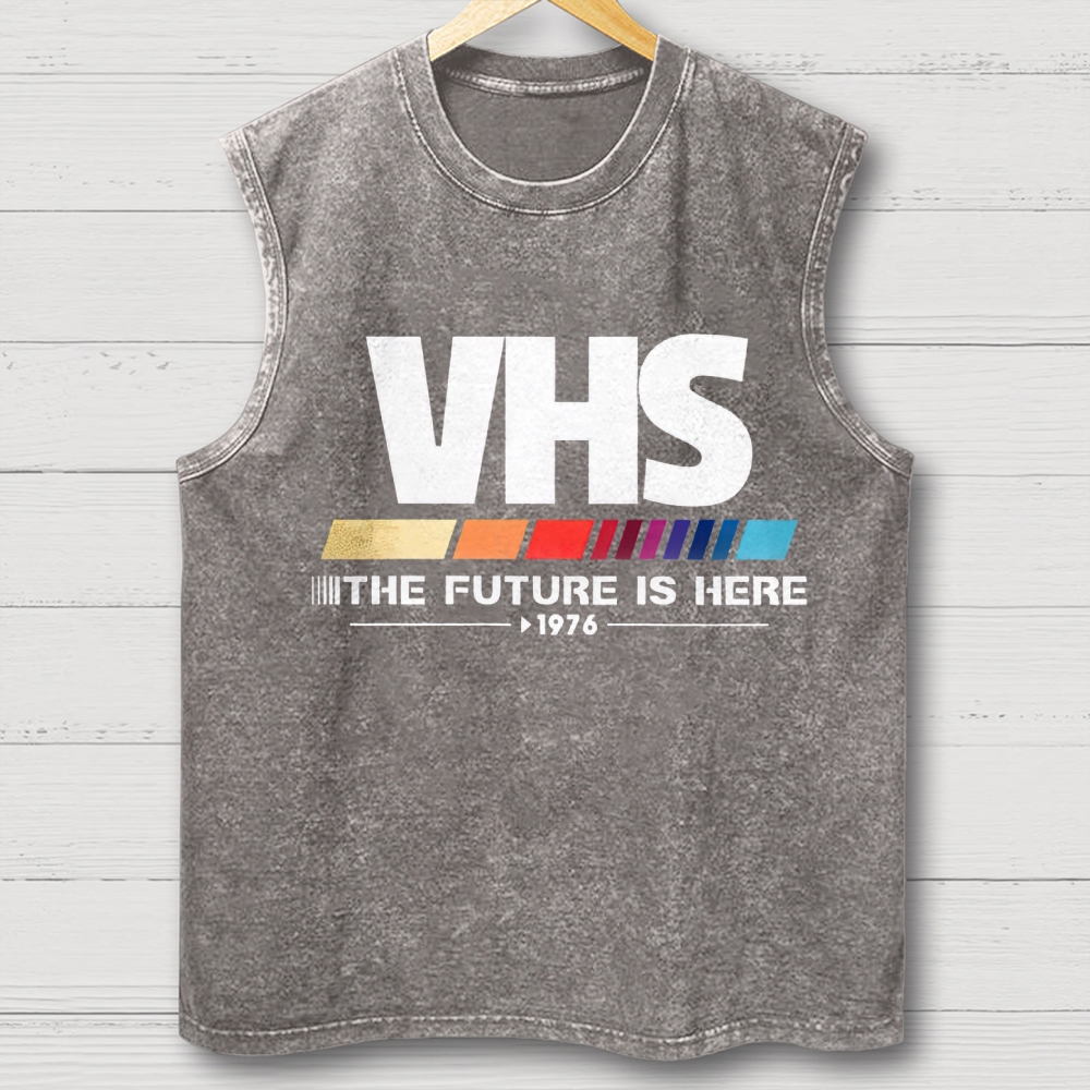 Retro VHS 1976 Graphic Washed Vest
