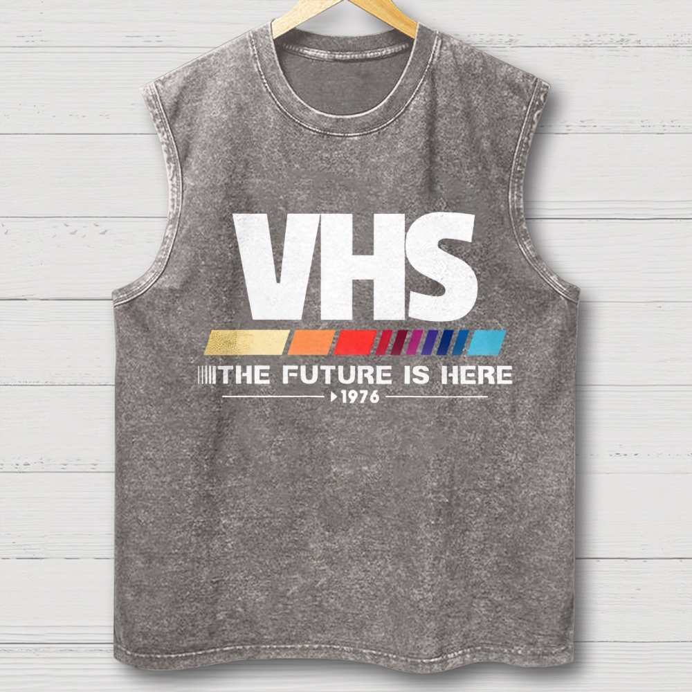 Retro VHS 1976 Graphic Washed Vest