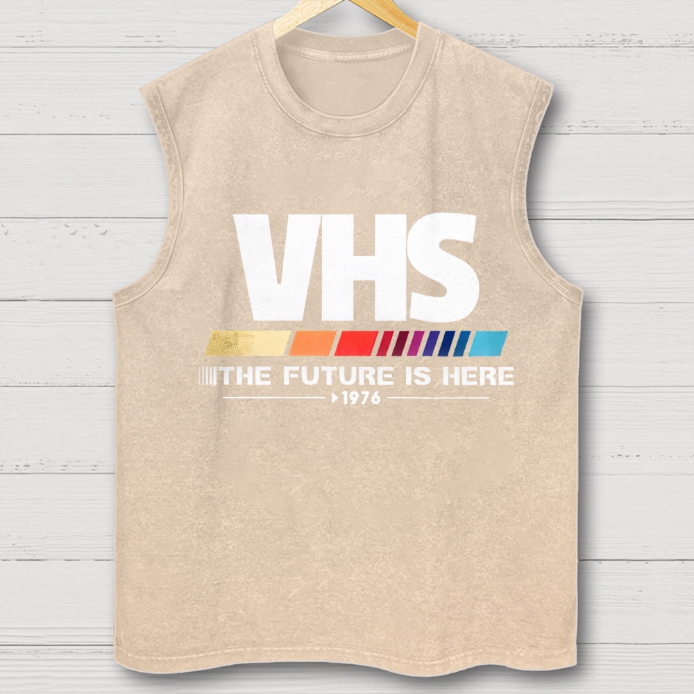 Retro VHS 1976 Graphic Washed Vest