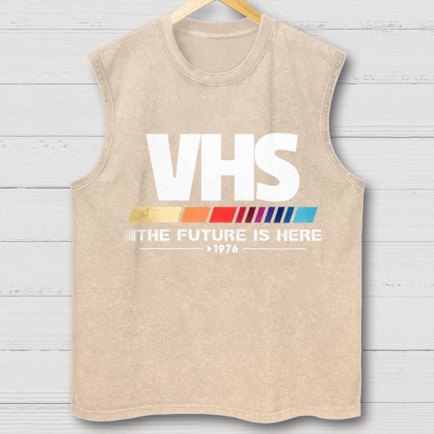 Retro VHS 1976 Graphic Washed Vest