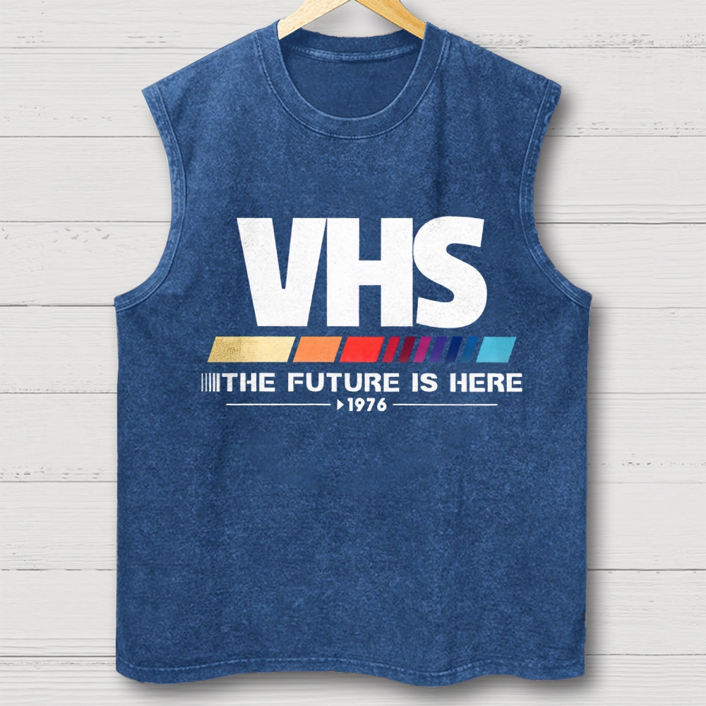 Retro VHS 1976 Graphic Washed Vest