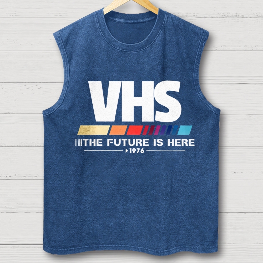 Retro VHS 1976 Graphic Washed Vest