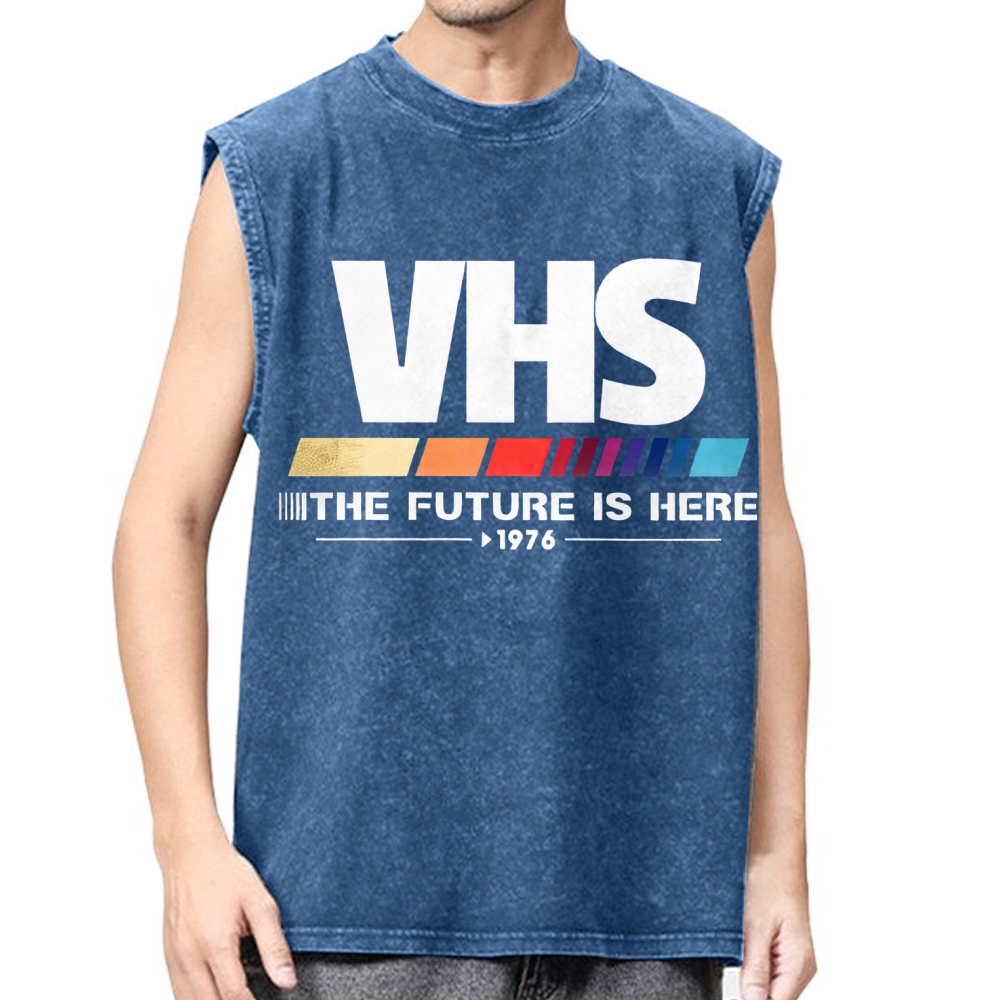 Retro VHS 1976 Graphic Washed Vest