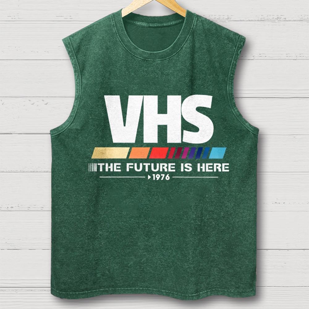 Retro VHS 1976 Graphic Washed Vest