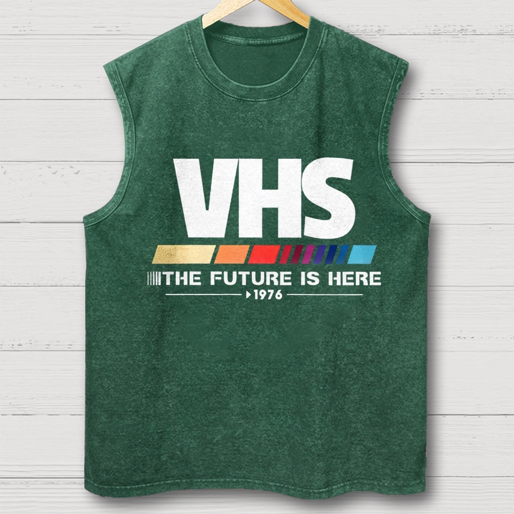 Retro VHS 1976 Graphic Washed Vest