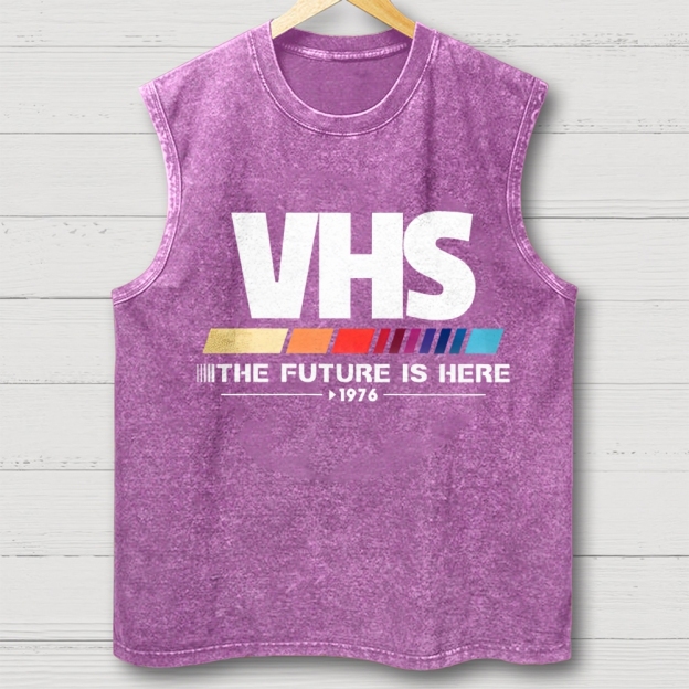 Retro VHS 1976 Graphic Washed Vest