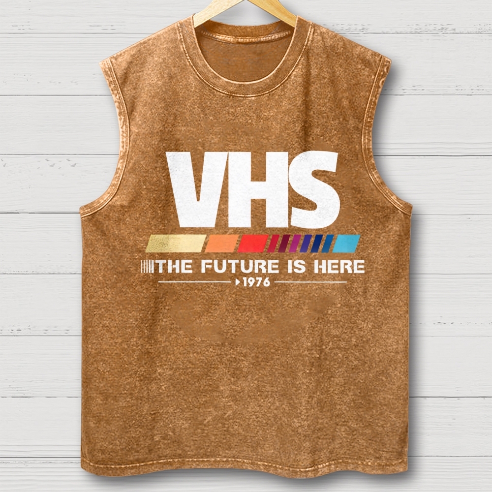 Retro VHS 1976 Graphic Washed Vest