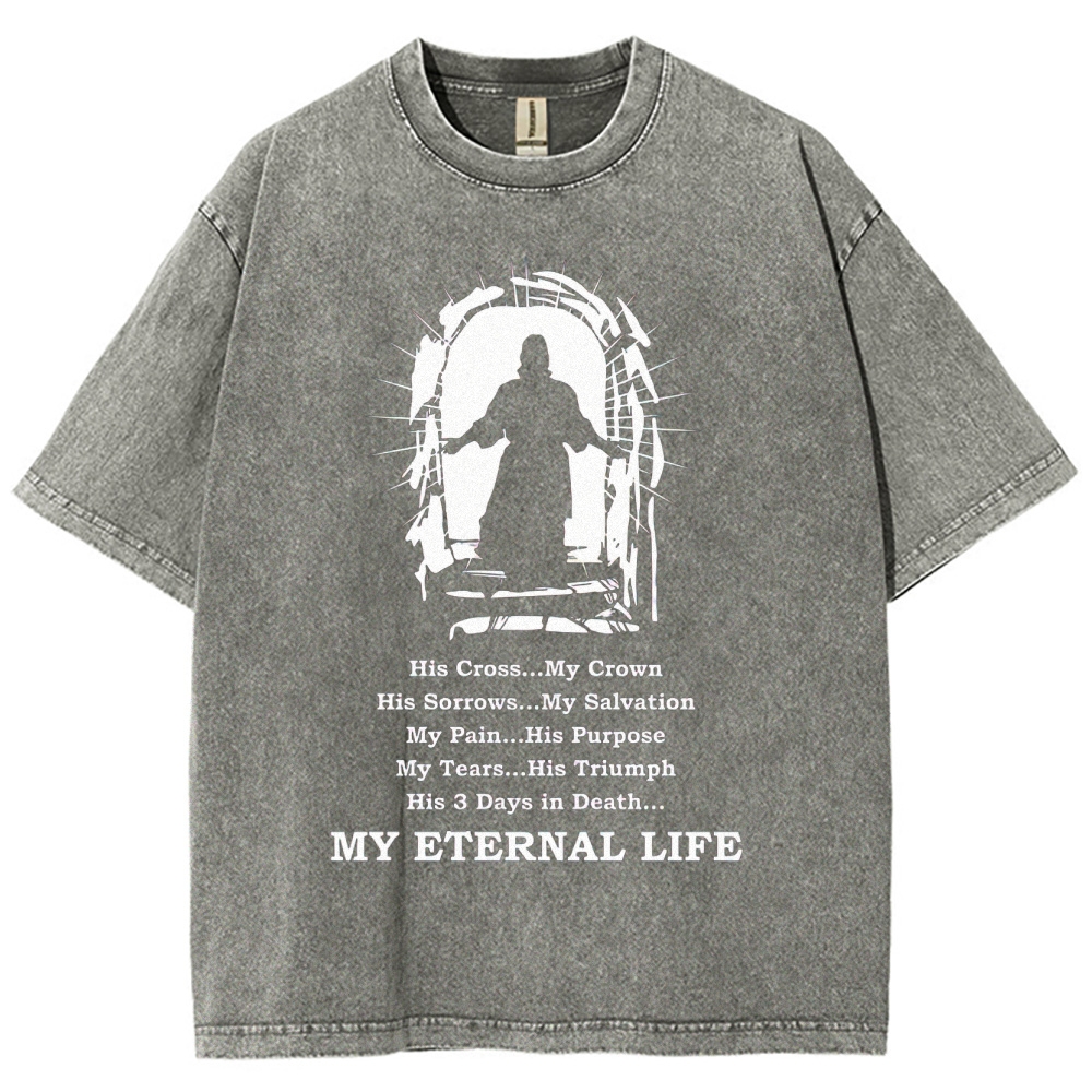 "Always Be a T-Rex" Dinosaur Pun Washed T-Shirt 