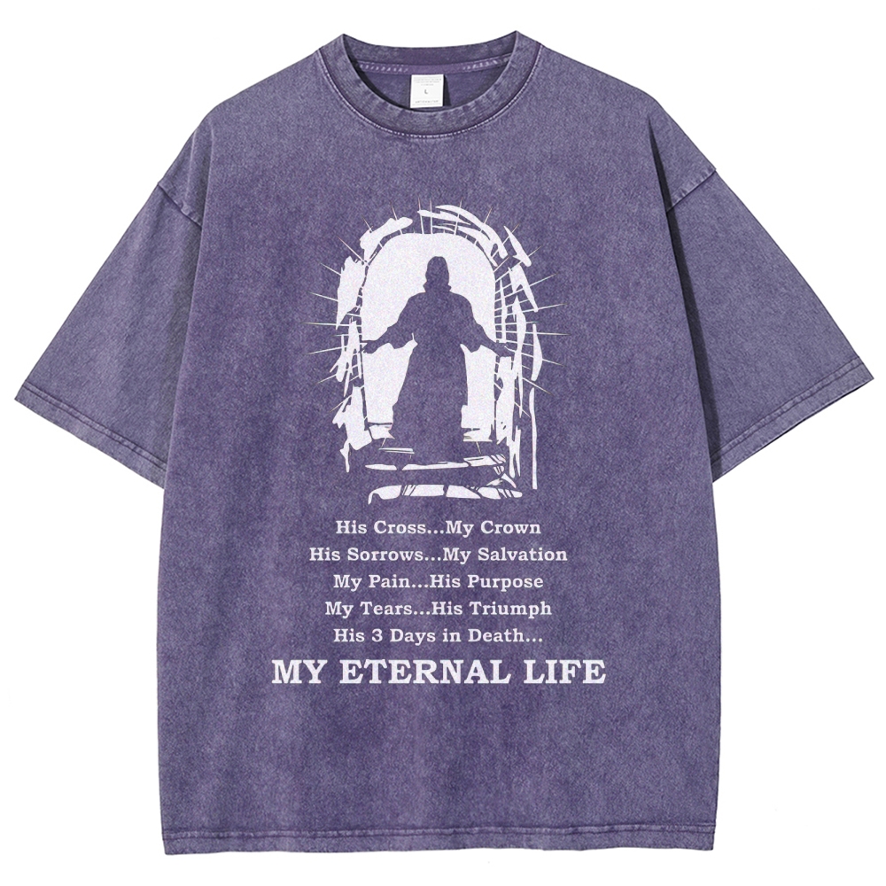 "Always Be a T-Rex" Dinosaur Pun Washed T-Shirt 