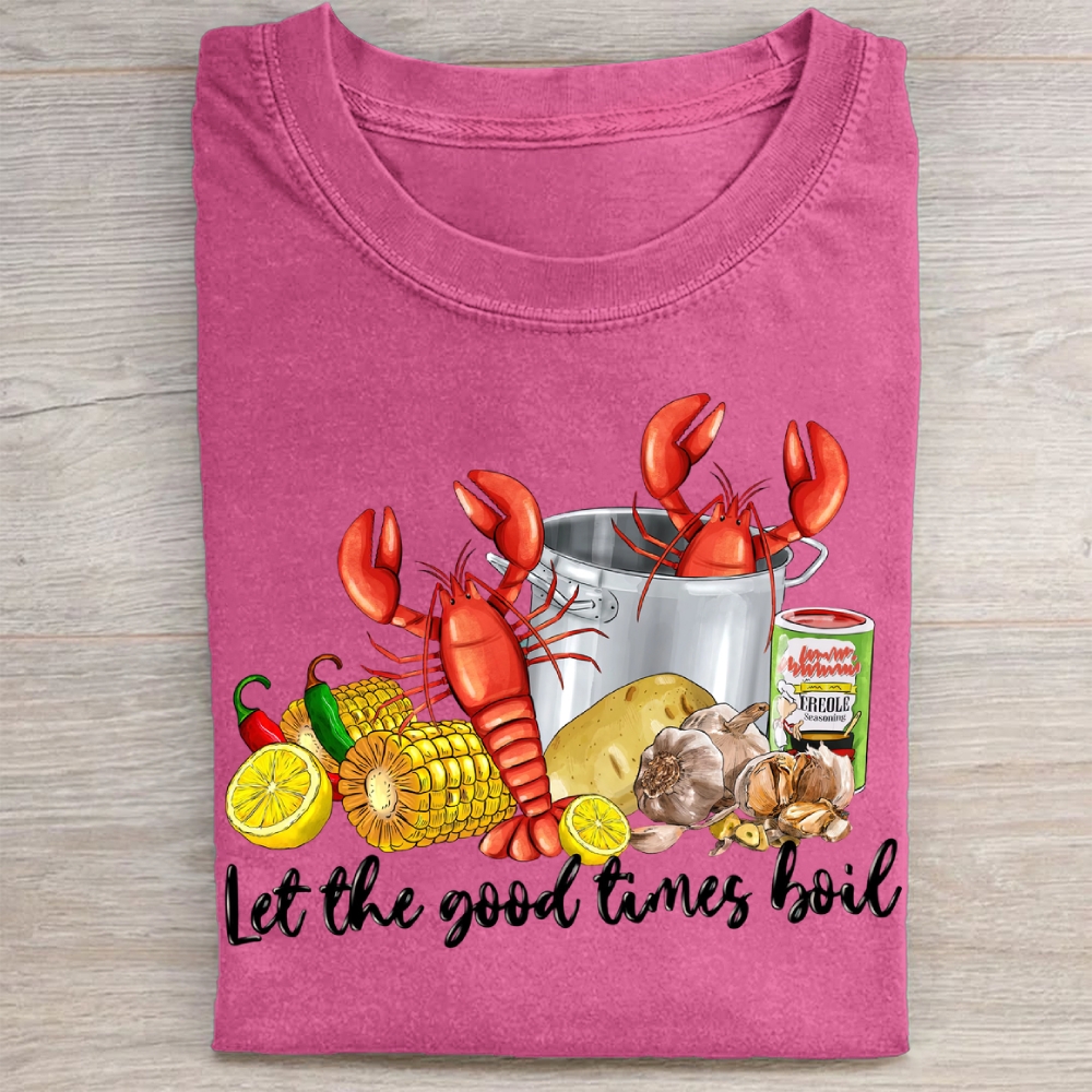 Seafood Boil Graphic  Washed Tee 