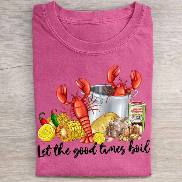 Seafood Boil Graphic  Washed Tee 