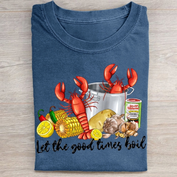 Seafood Boil Graphic  Washed Tee 