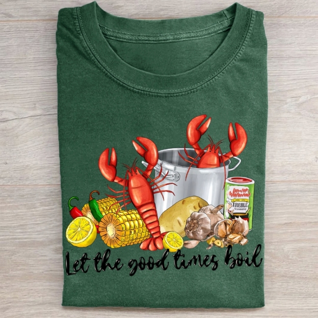 Seafood Boil Graphic  Washed Tee 