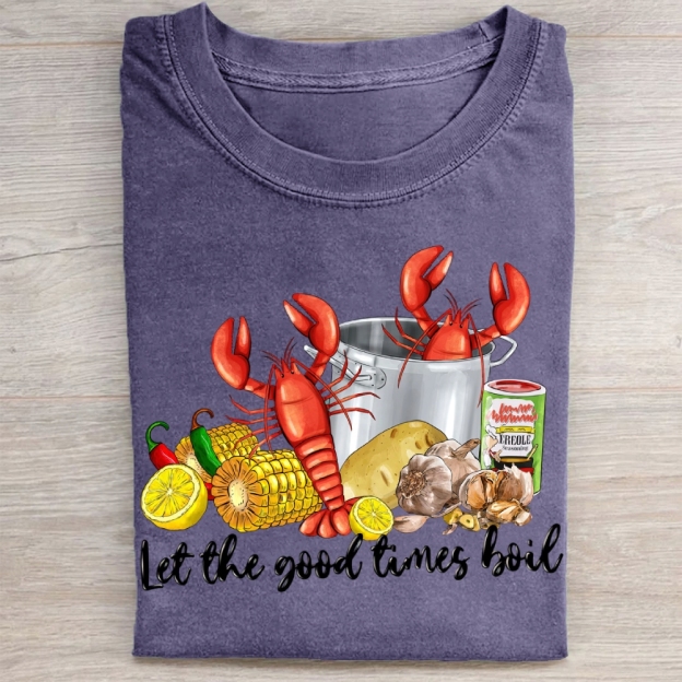 Seafood Boil Graphic  Washed Tee 