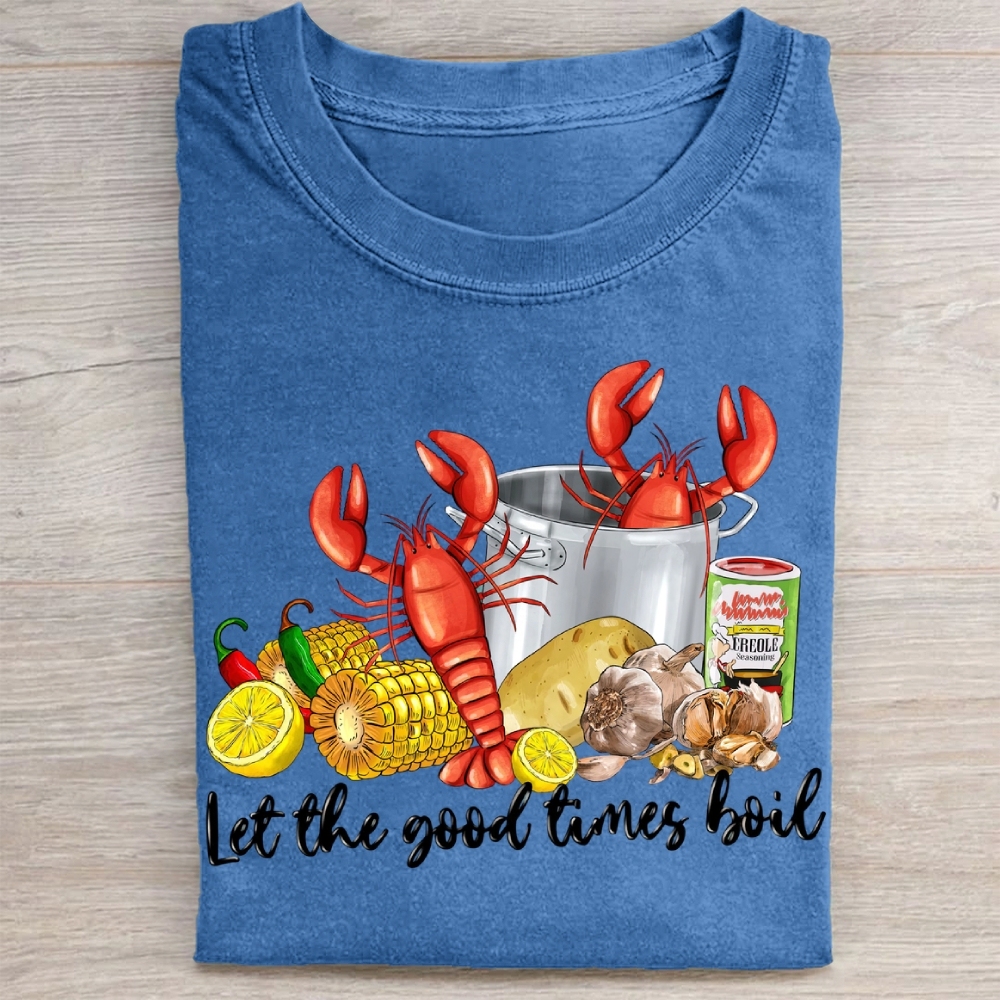 Seafood Boil Graphic  Washed Tee 