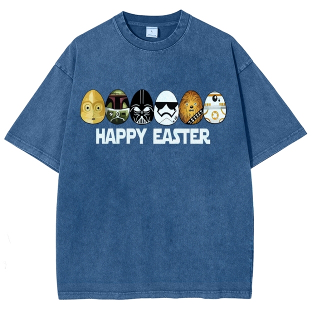 Easter Egg Hunting Party Washed T-Shirt 