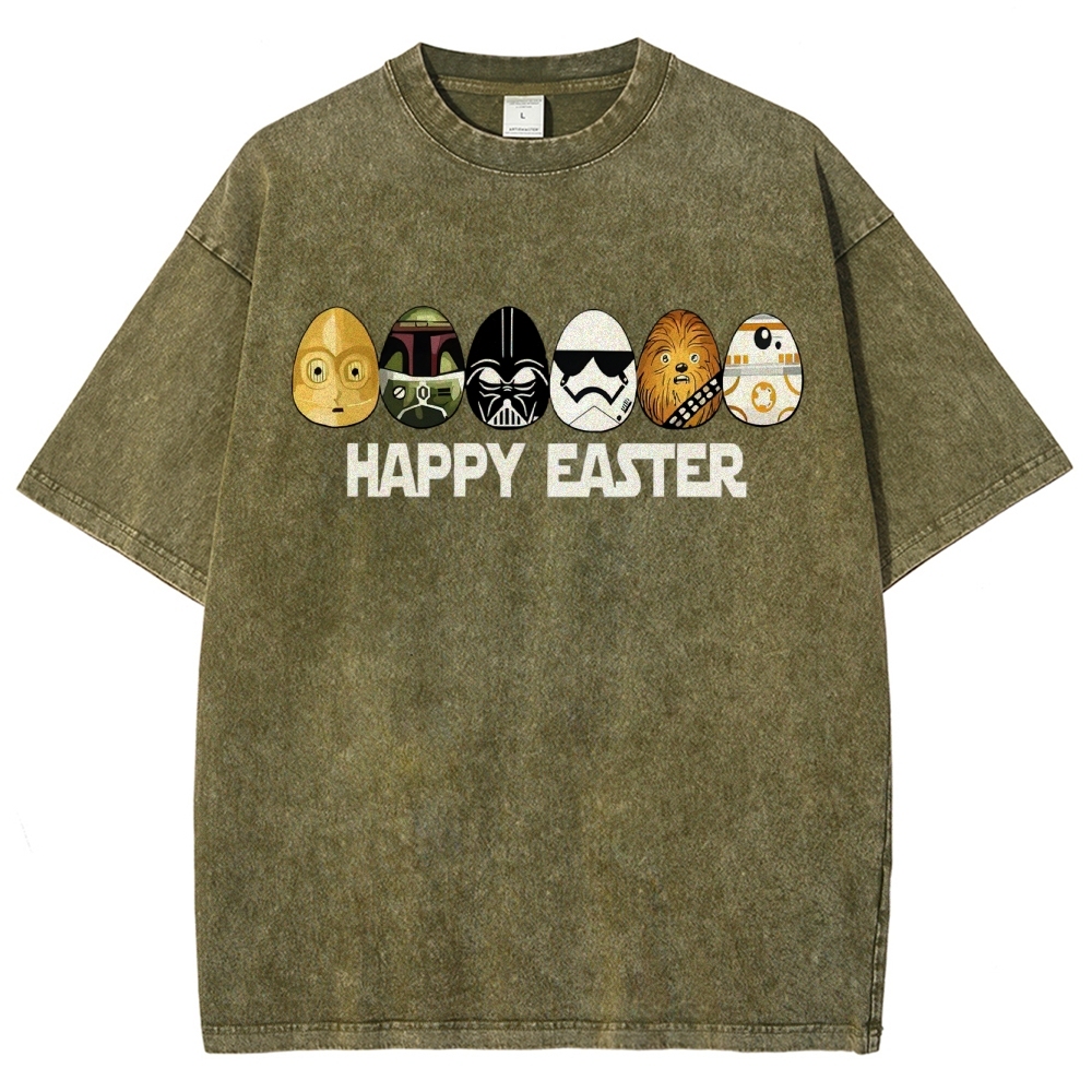 Easter Egg Hunting Party Washed T-Shirt 