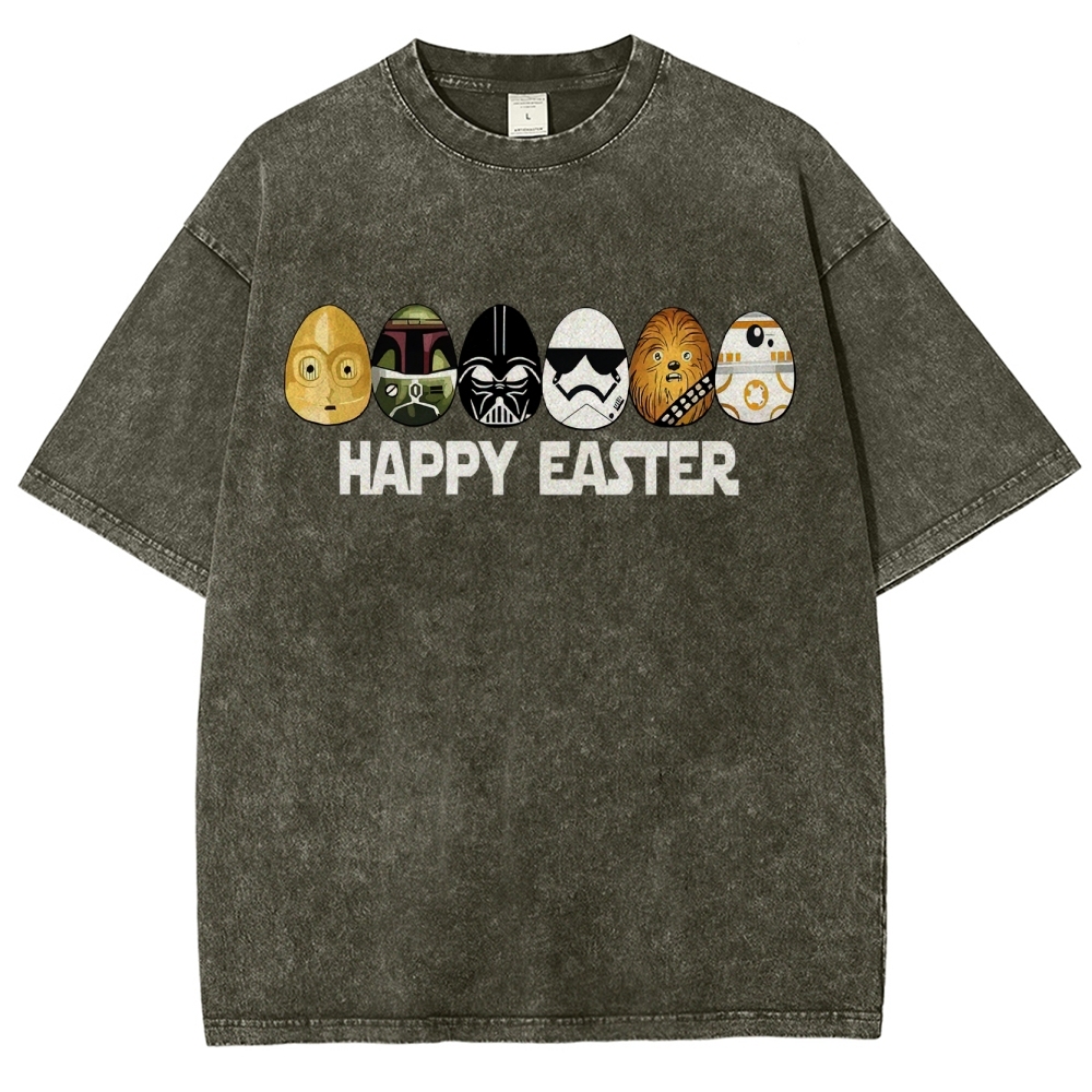Easter Egg Hunting Party Washed T-Shirt 