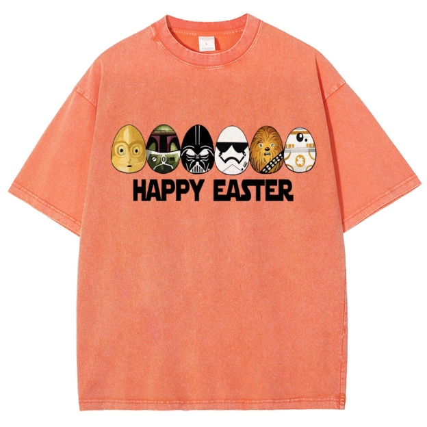 Easter Egg Hunting Party Washed T-Shirt 