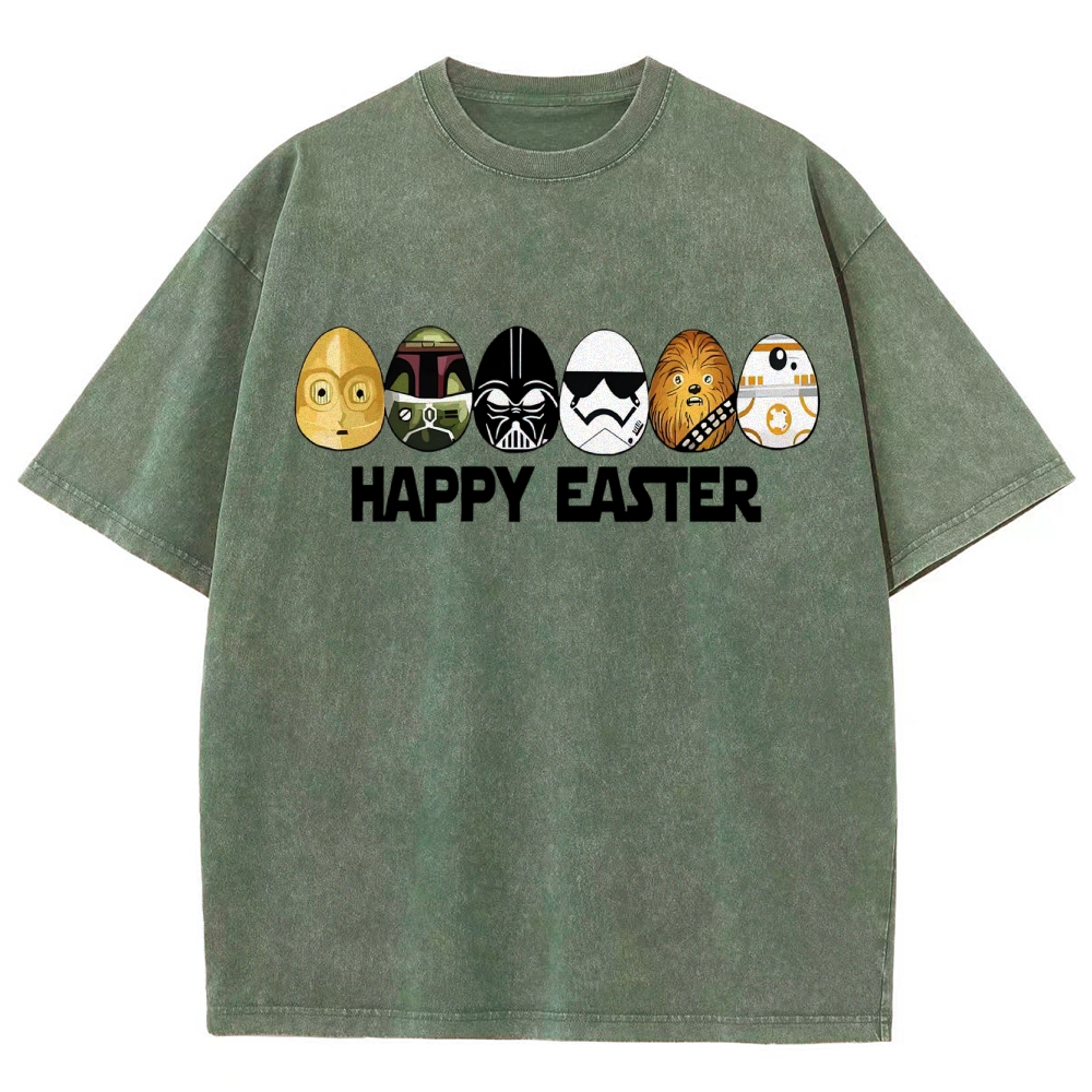 Easter Egg Hunting Party Washed T-Shirt 