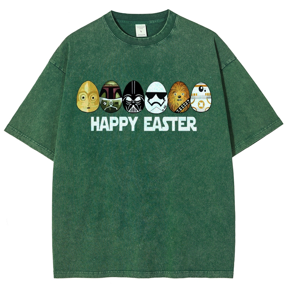 Easter Egg Hunting Party Washed T-Shirt 