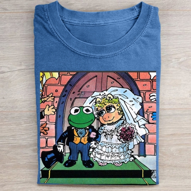 "Muppet Wedding" Kermit & Piggy Vintage Washed Tee