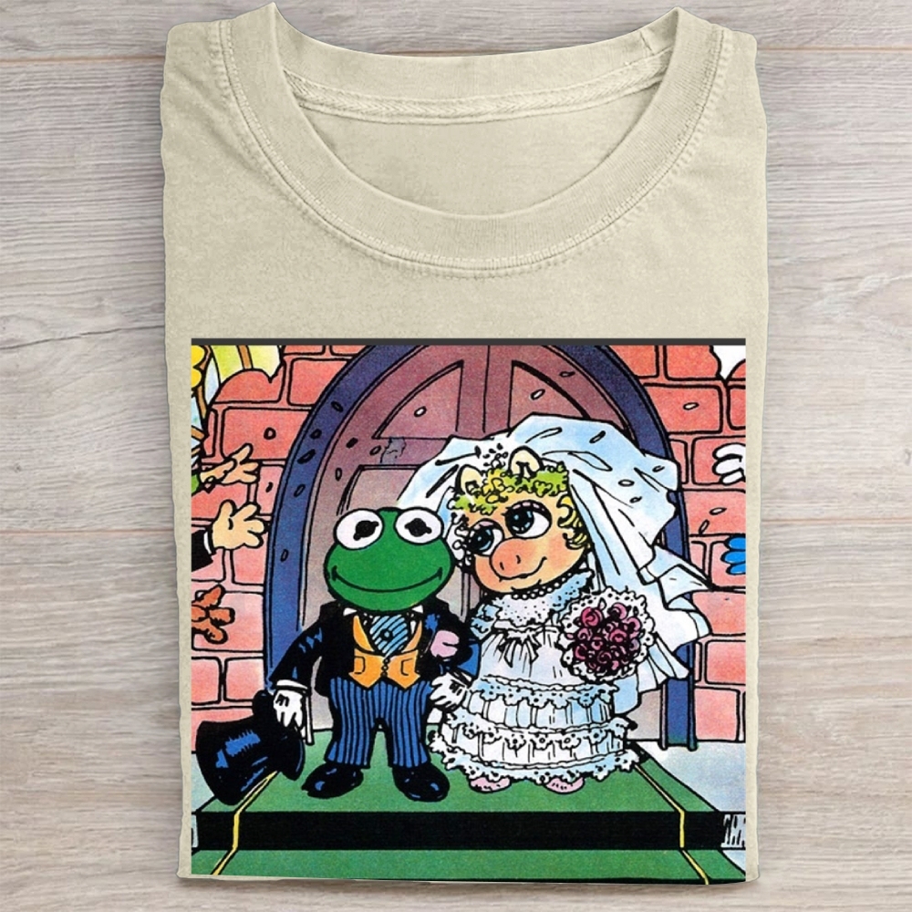 "Muppet Wedding" Kermit & Piggy Vintage Washed Tee
