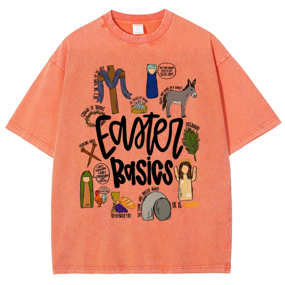 Easter Basics Vintage Distressed Washed T-Shirt 