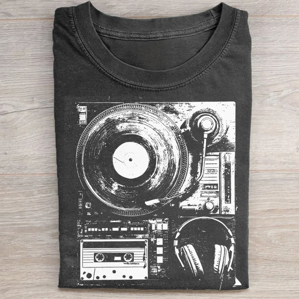 Boho Vinyl Records Washed Tee 