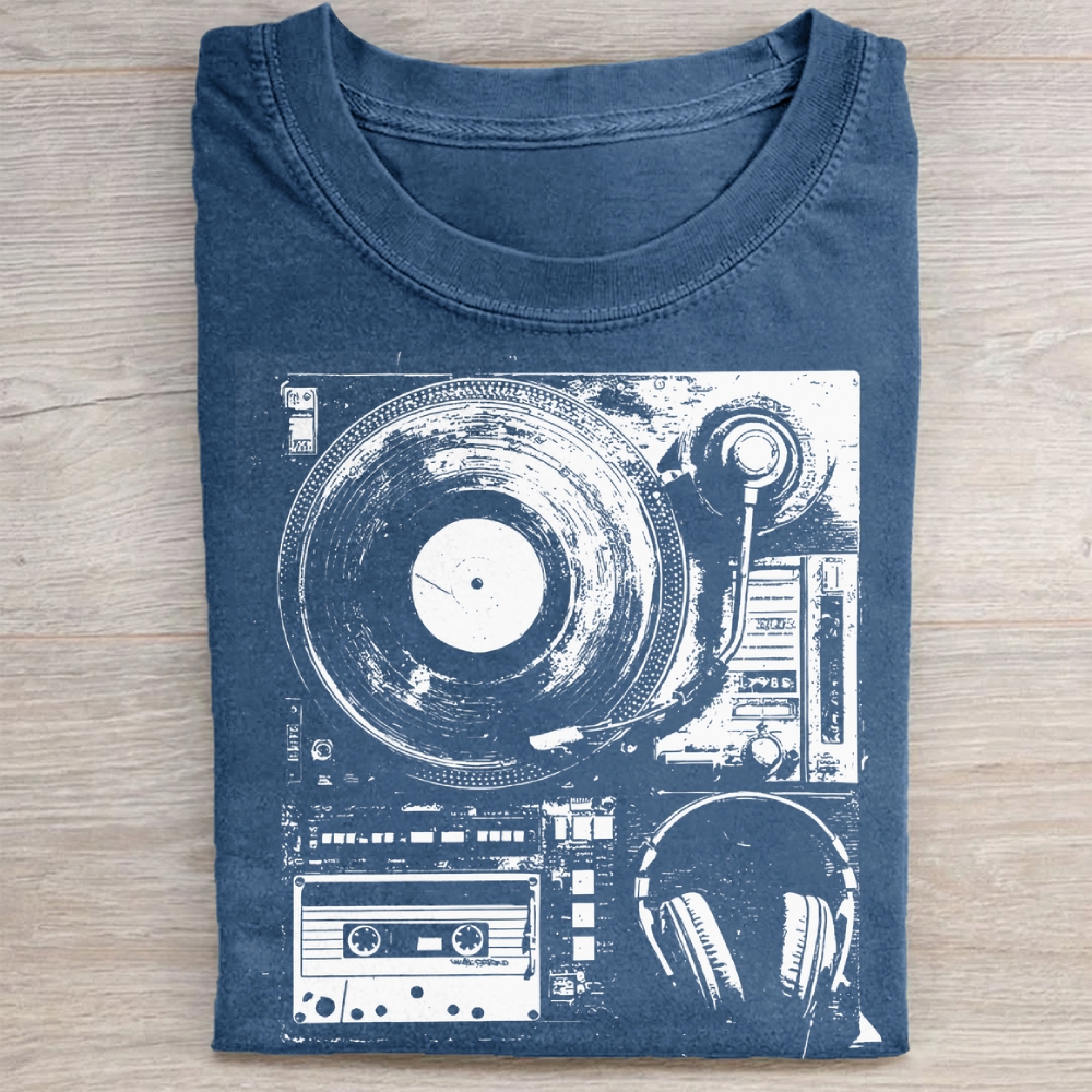 Boho Vinyl Records Washed Tee 