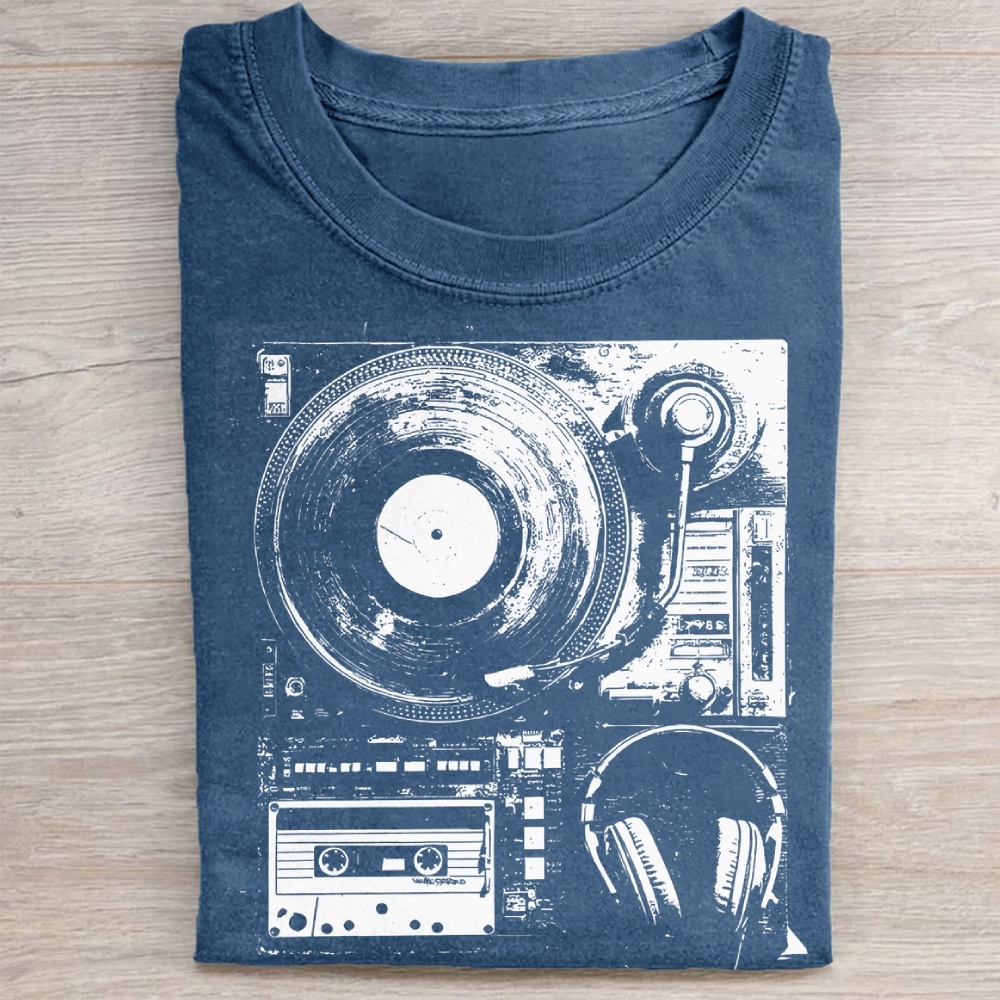 Boho Vinyl Records Washed Tee 