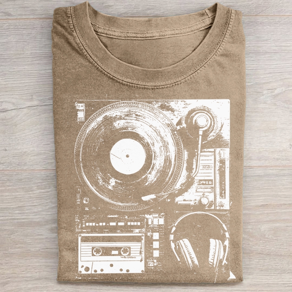 Boho Vinyl Records Washed Tee 