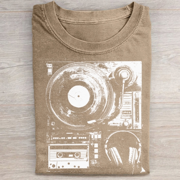 Boho Vinyl Records Washed Tee 