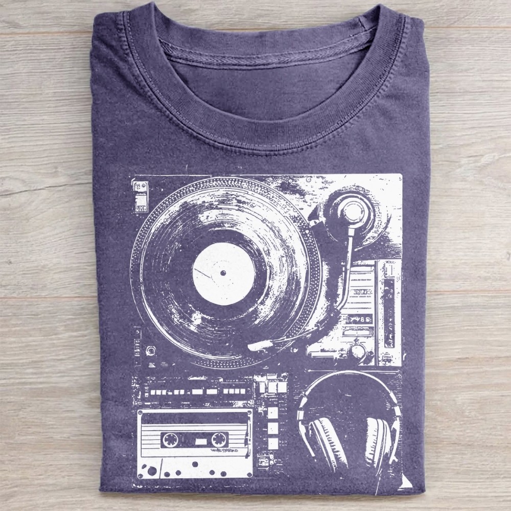 Boho Vinyl Records Washed Tee 