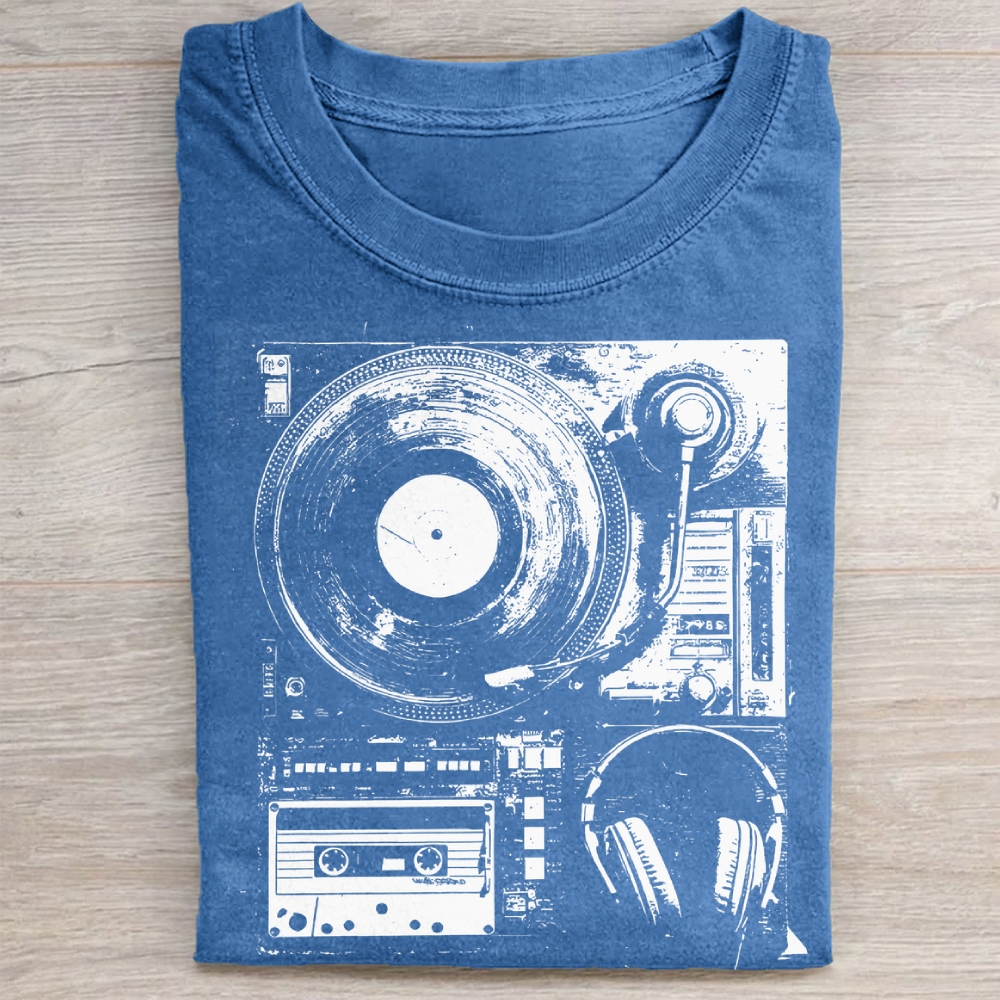 Boho Vinyl Records Washed Tee 