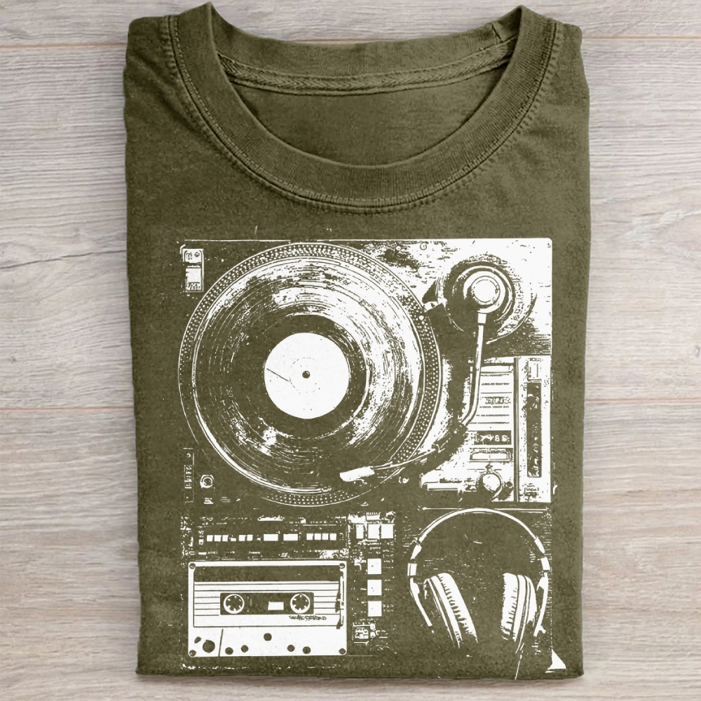 Boho Vinyl Records Washed Tee 