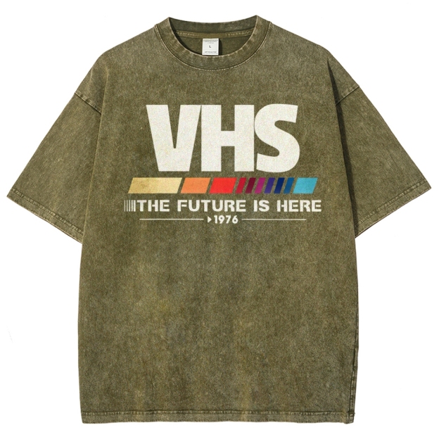 Retro VHS 1976 Graphic Washed T-Shirt 