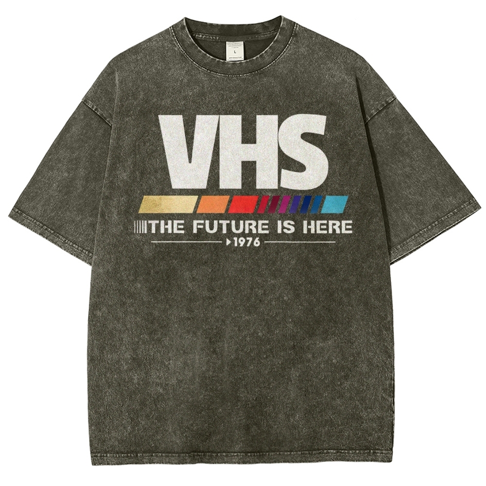 Retro VHS 1976 Graphic Washed T-Shirt 