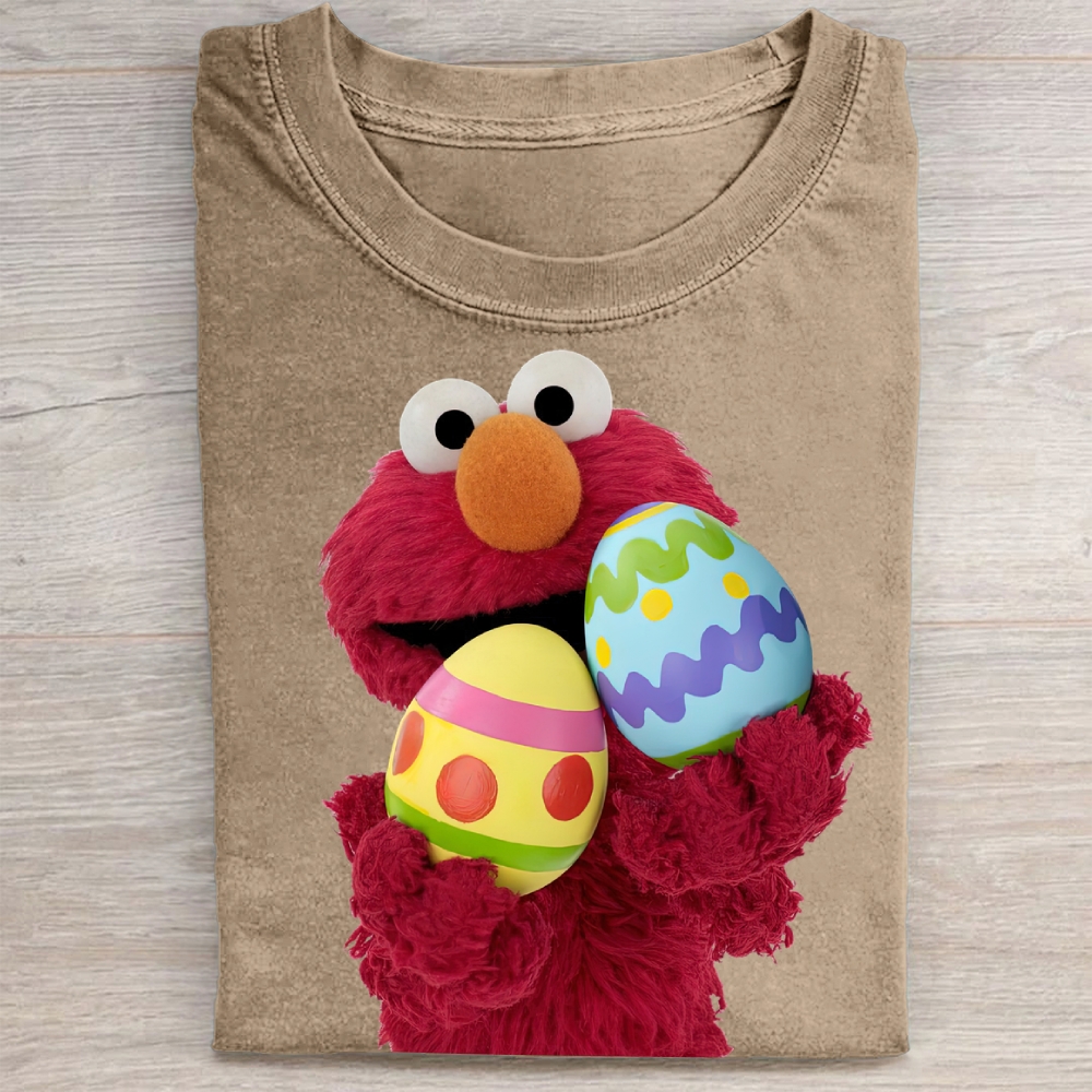 "Easter Egg Elmo" Vintage Washed Tee