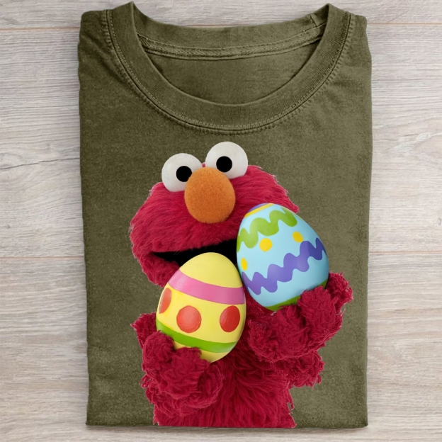 "Easter Egg Elmo" Vintage Washed Tee